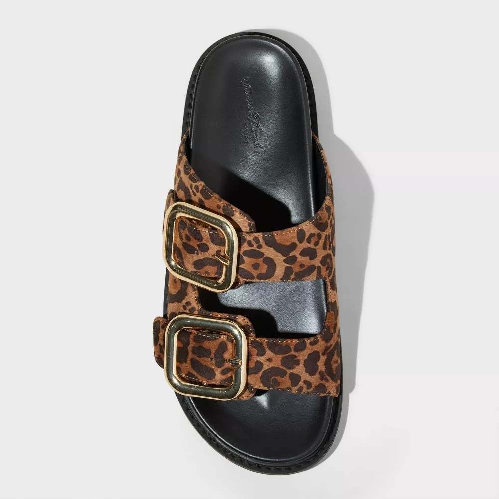 Women's Universal Thread Brown Leopard Collin Sli… - image 3
